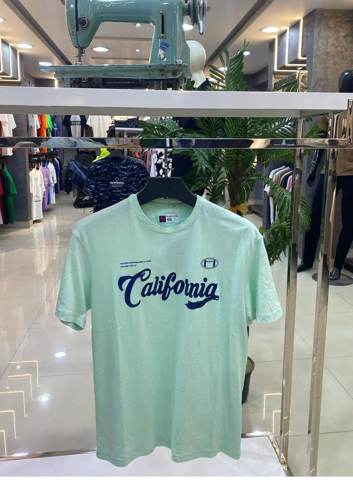 BLUE MAX COTTON Men's Round T-shirt printed  - Image 1