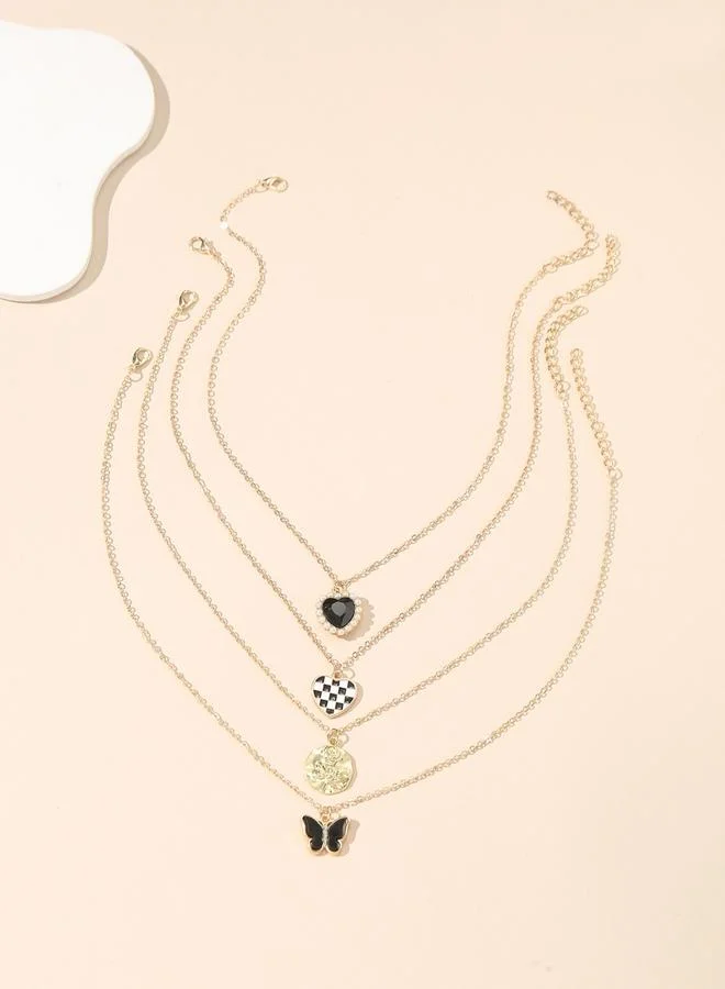 Take Two Set of 4 - Heart Pendant Necklaces