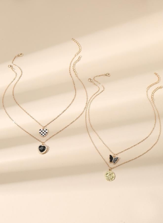 Take Two Set of 4 - Heart Pendant Necklaces - Image 1