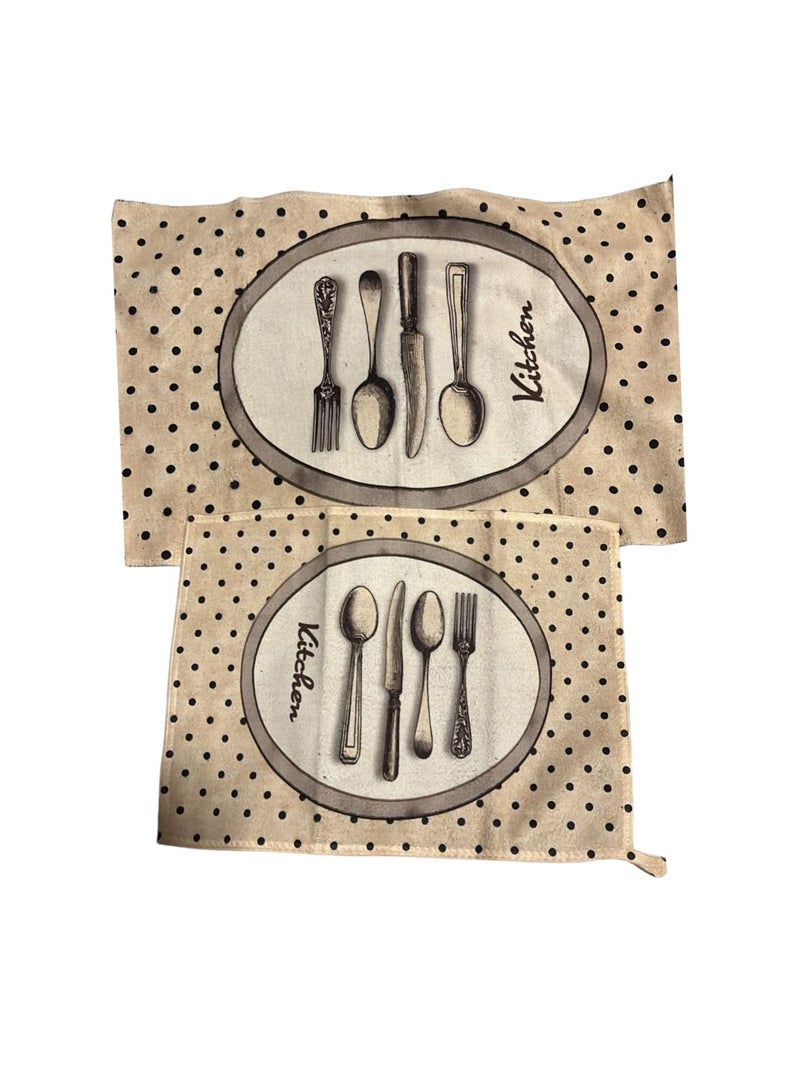 2-Piece Microfiber Kitchen Towel Set – Soft & Highly Absorbent - Image 3