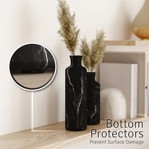 Creative Scents Black Marble Look Vase Set - Vases Home Decor, Premium Quality for Holding Pampas Grass, Dried/Fresh Flowers, Vases for Decor - Kitchen, Bedroom, Office, Living Room, or Shelf Decor - Image 5