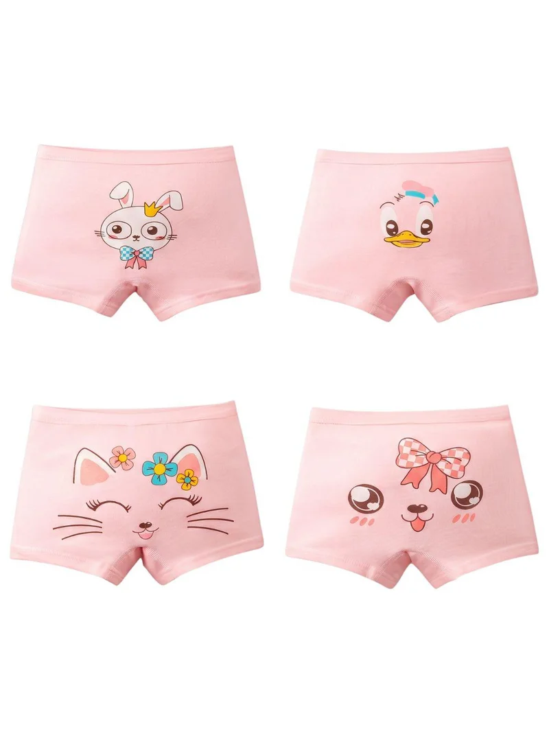 Babyqlo Girls Kitty Printed Brief pack of 4