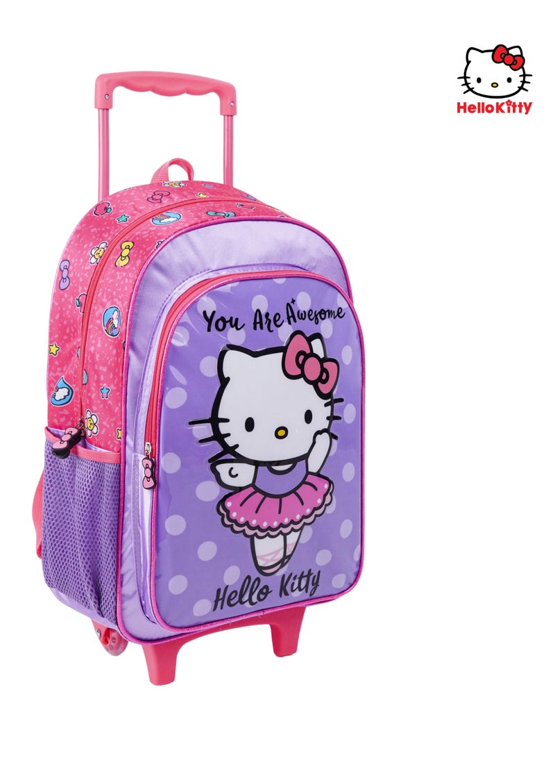 Sanrio Hello Kitty You Are Awesome 5In1 Trolley Box Set 18" I Trolley I Lunch Bag I Water Bottle I Pencil Case I Lunch Box I Packaging - Image 2
