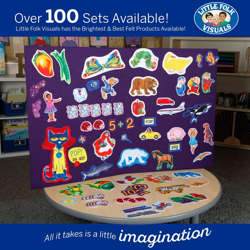 Little Folk Visuals Little Folk Visuals Sea Life Precut Flannel/Felt Board Figures  40 Pieces Set  - Image 5