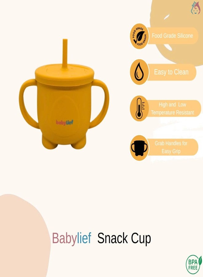 Babylief Silicone Snack Cup (Mustard Yellow) - Image 2