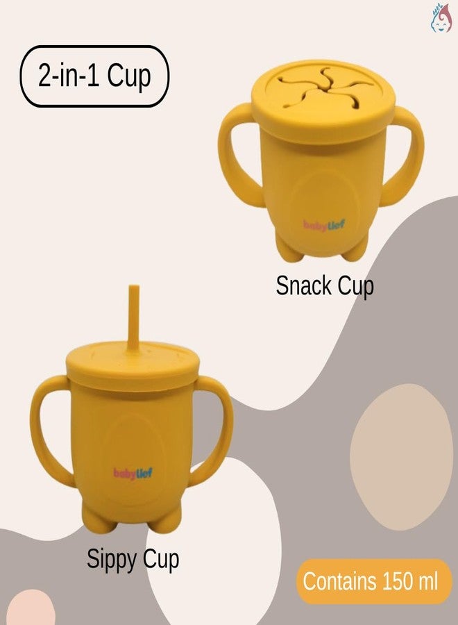 Babylief Silicone Snack Cup (Mustard Yellow) - Image 3