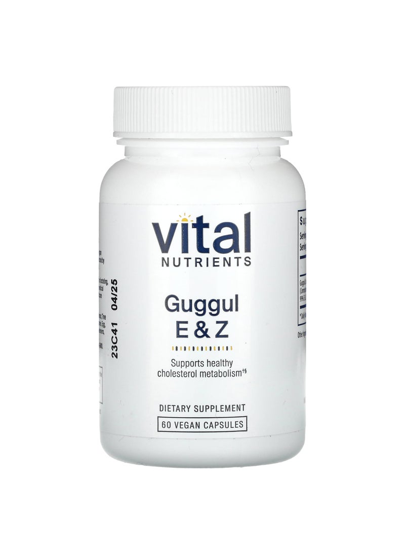 Vital Nutrients Guggul E & Z, 60 Vegan Capsules (37.5 mg per Capsule)