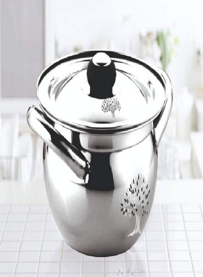 RBGIIT Steel Handi with Lid & Knob, 1 L, 1 Piece (Silver) Handi 1 L with Lid (Stainless Steel, Induction Bottom) (Small) - Image 2