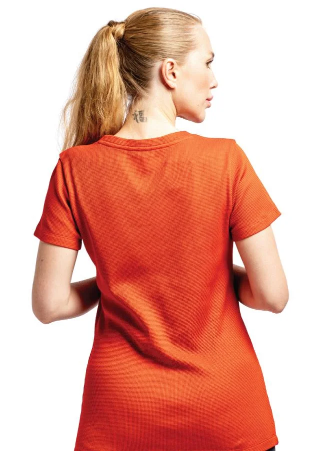 ZAECY Women's Waffle Knit V-Neck Tee