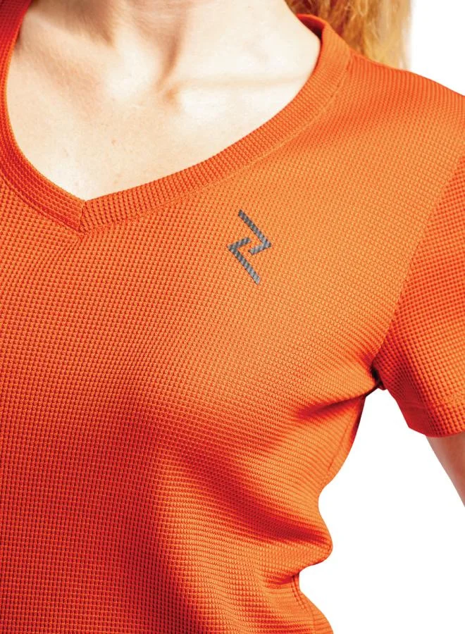 ZAECY Women's Waffle Knit V-Neck Tee