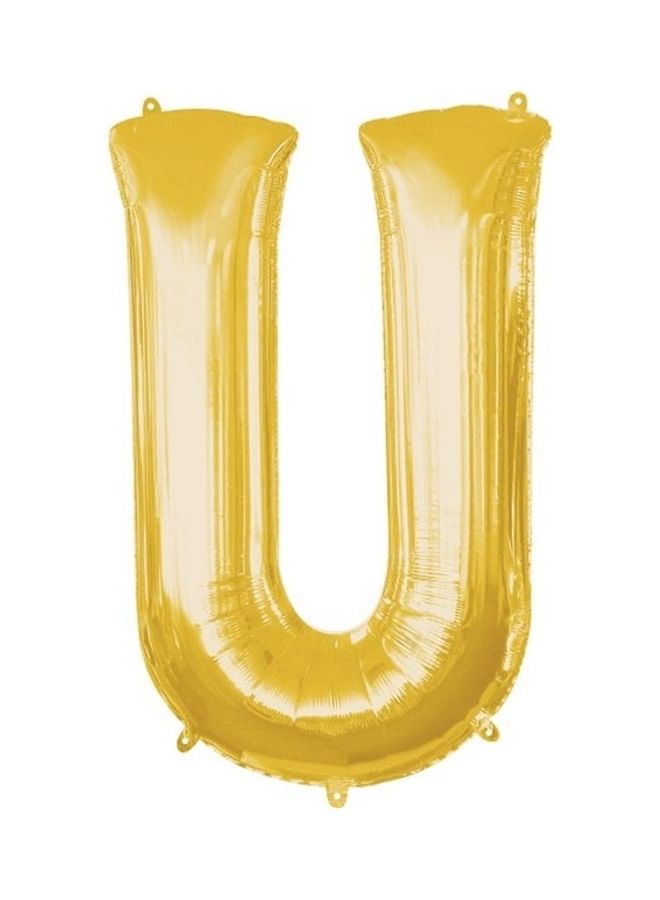 NIBEMINENT U Letter Shape Foil Balloon 16inch