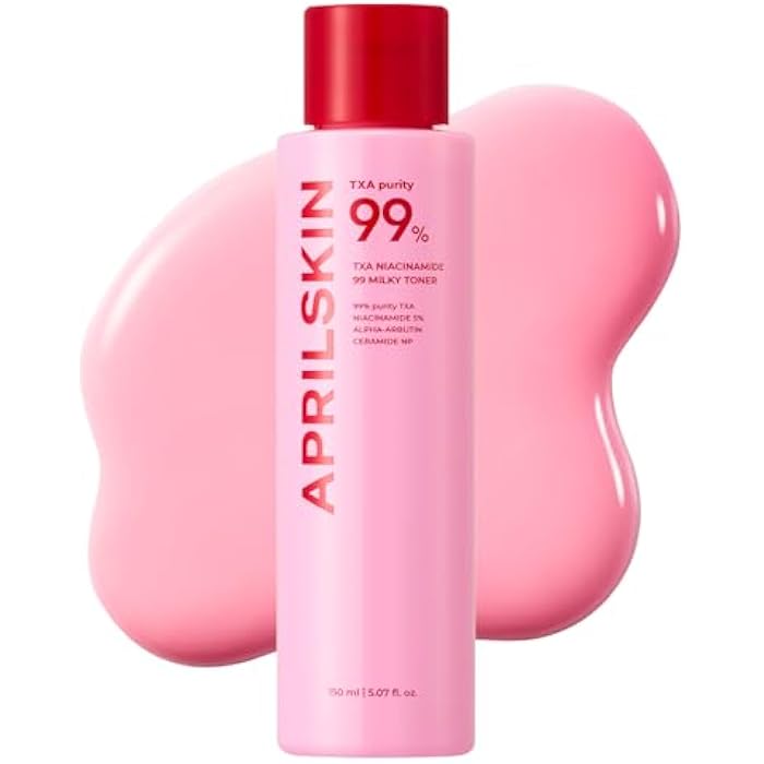 APRILSKIN TXA+Niacinamide 99 Pink Milky Toner | 99% High-Purity TXA 3%+ Niacinamide 5% for Brightening | Highly Concentrated Cream Toner | Deep Moisturizing Formula for Dull Skin | 5.07 fl.oz. - Image 1