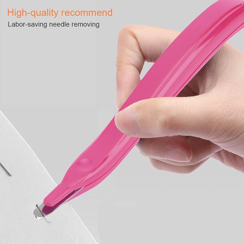 Magnetic Staple Remover With Ergonomic Design Rose Red For Office School Home - Image 4