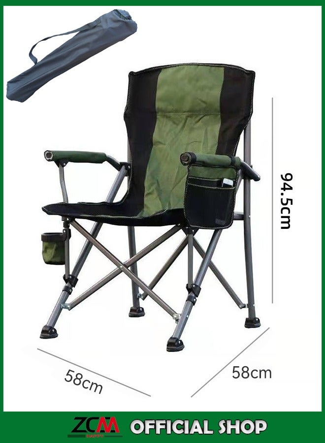 ZCM-HAPPY Foldable Outdoor Camping Fishing BBQ Picnic Beach Chair - Image 1