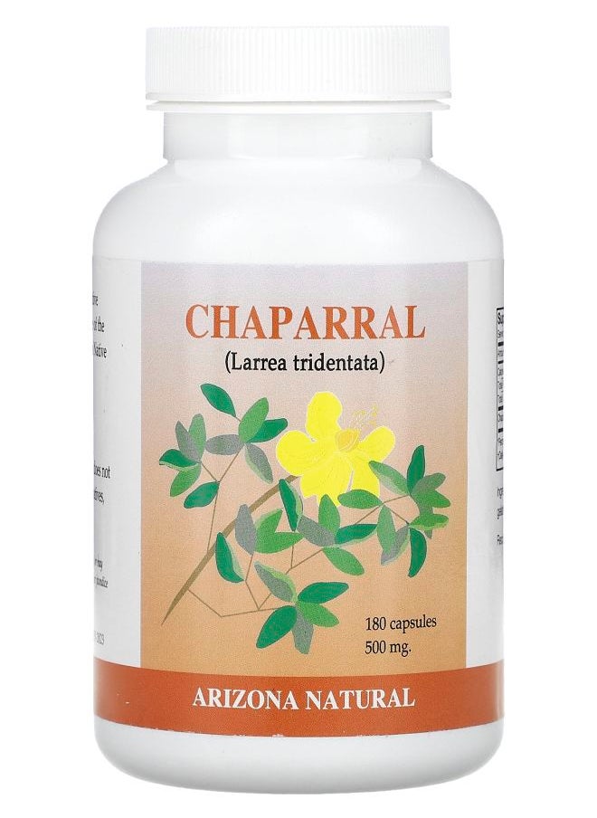 Arizona Natural - Chaparral 500 mg 180 Capsules (250 mg per Capsule) - Image 1