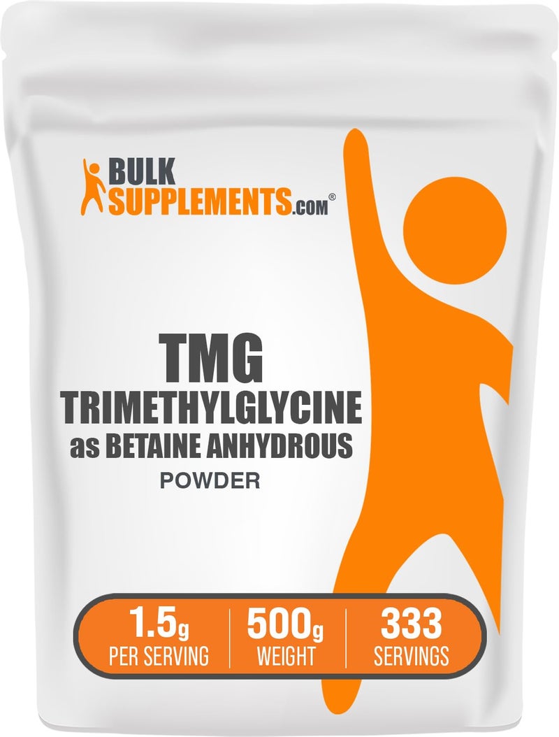 BulkSupplementscom TMG Powder Trimethylglycine as Betaine Anhydrous TMG Supplement Unflavored Gluten Free 15g per Serving 500g 11 lbs Pack of 1