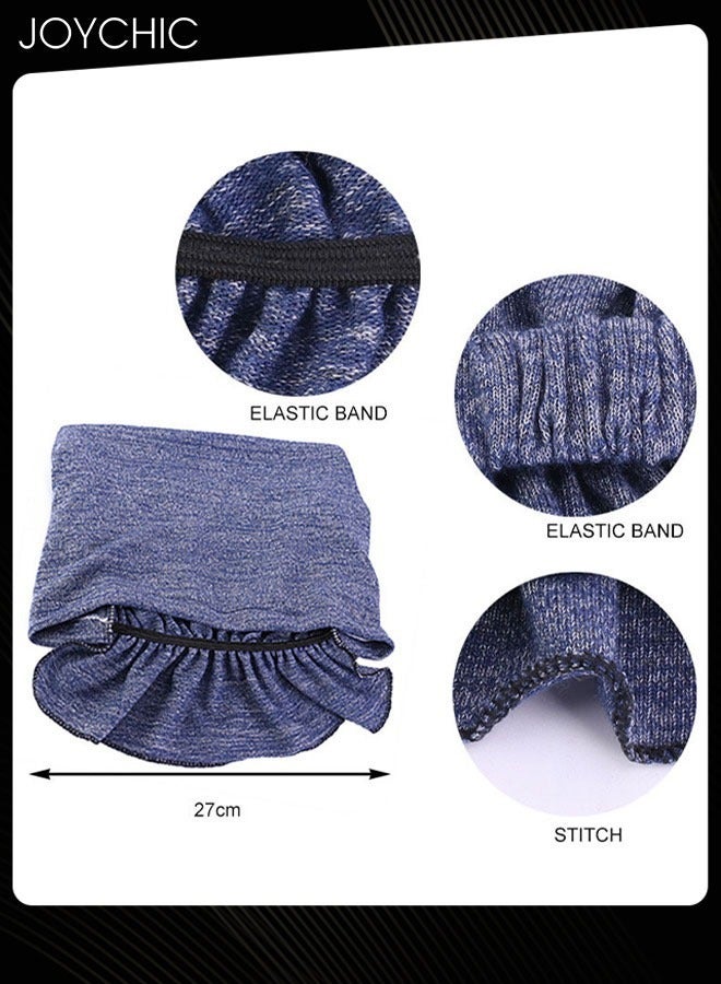 Joychic Women Chemo Stretchy Soft Cotton Hat Turban Cap Cover Hair Loss Head Scarf Wrap Pre-Tied Headwear Strech Bandana Navy Blue - Image 4