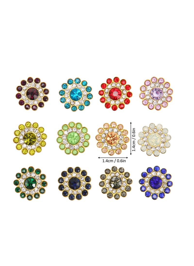 Velaurs 100 Sewn Sunflower Shiny Crystal Stones Frosted Gold Base For Sewing Clothes, Shoes, Hats  - Image 5