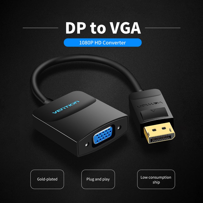 VGA Adapter: 0.15m Length, 1080P@60Hz HD Picture - Gold-Plated Stable Transmission, Dual Mode Function for Home Office, Presentation and Entertainment - Image 2