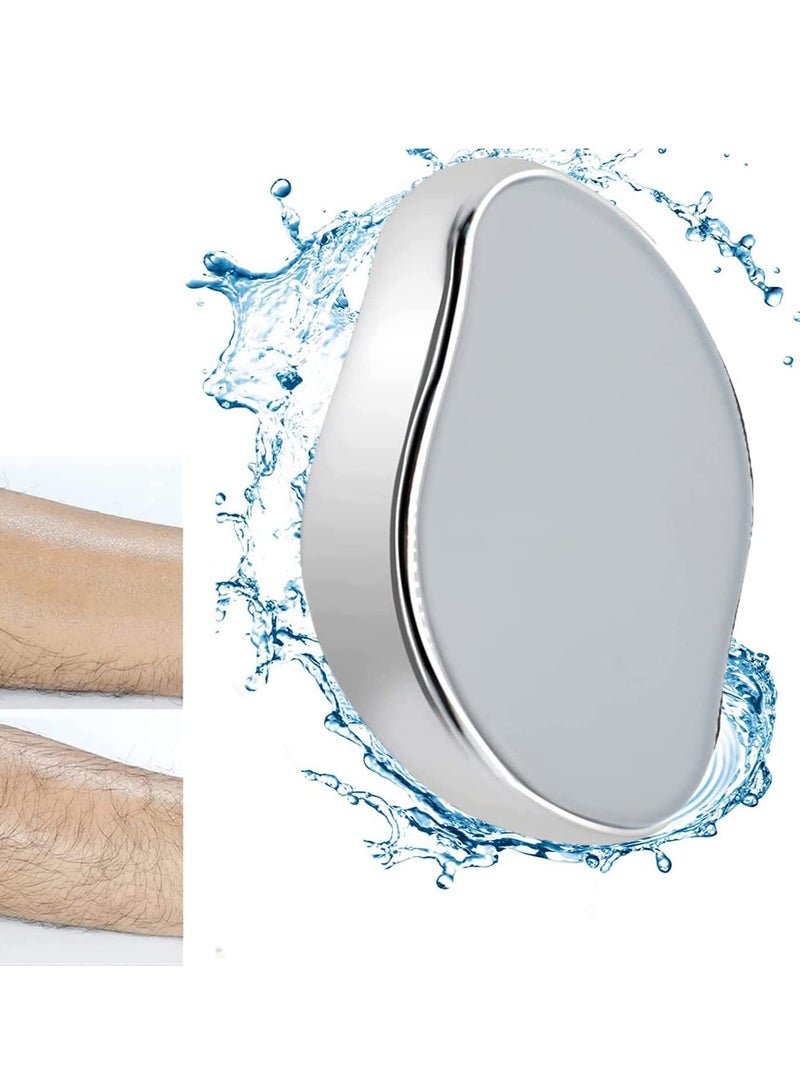 True Crystal Hair Eraser, Magic Hair Removal Eraser, Painless Crystal Hair Remover Tools, Soft Smooth Skin Fast & Easy Crystal Hair Removal for Men and Women (Sliver) - Image 1