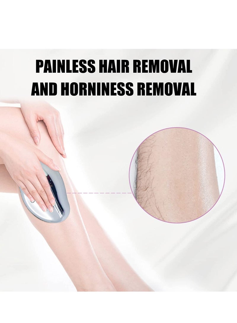 True Crystal Hair Eraser, Magic Hair Removal Eraser, Painless Crystal Hair Remover Tools, Soft Smooth Skin Fast & Easy Crystal Hair Removal for Men and Women (Sliver) - Image 2