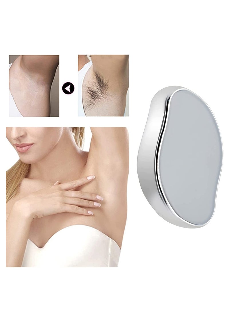 True Crystal Hair Eraser, Magic Hair Removal Eraser, Painless Crystal Hair Remover Tools, Soft Smooth Skin Fast & Easy Crystal Hair Removal for Men and Women (Sliver) - Image 4