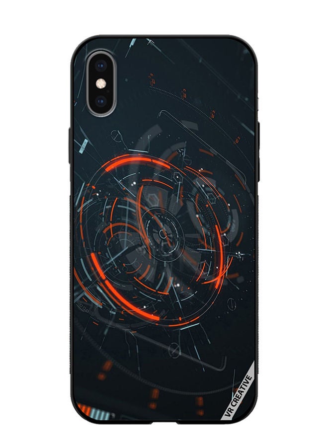 VR CREATIVE غطاء حماية لجهاز آبل آيفون XS ماكس بتصميم تقني متعدد الألوان - Image 1