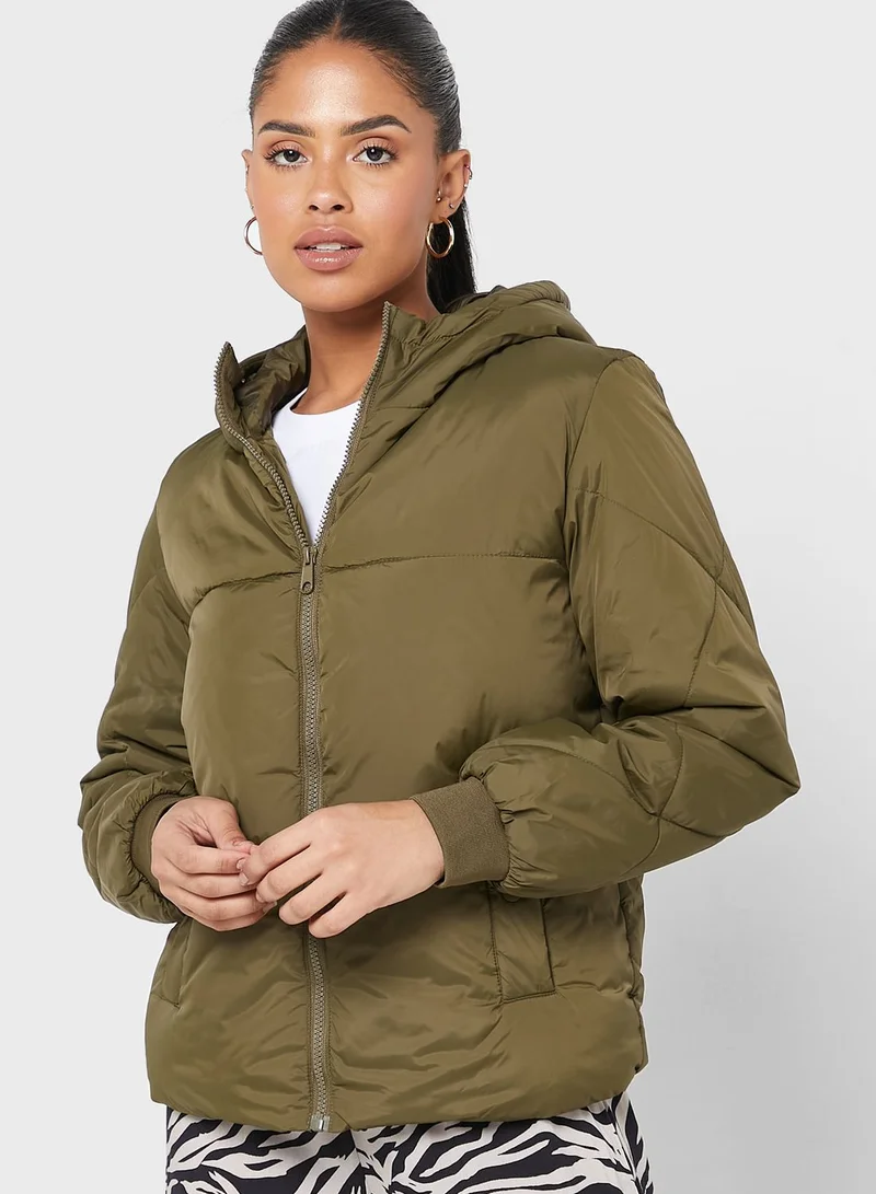 Jacqueline de Yong Pocket Fur Detail Jacket