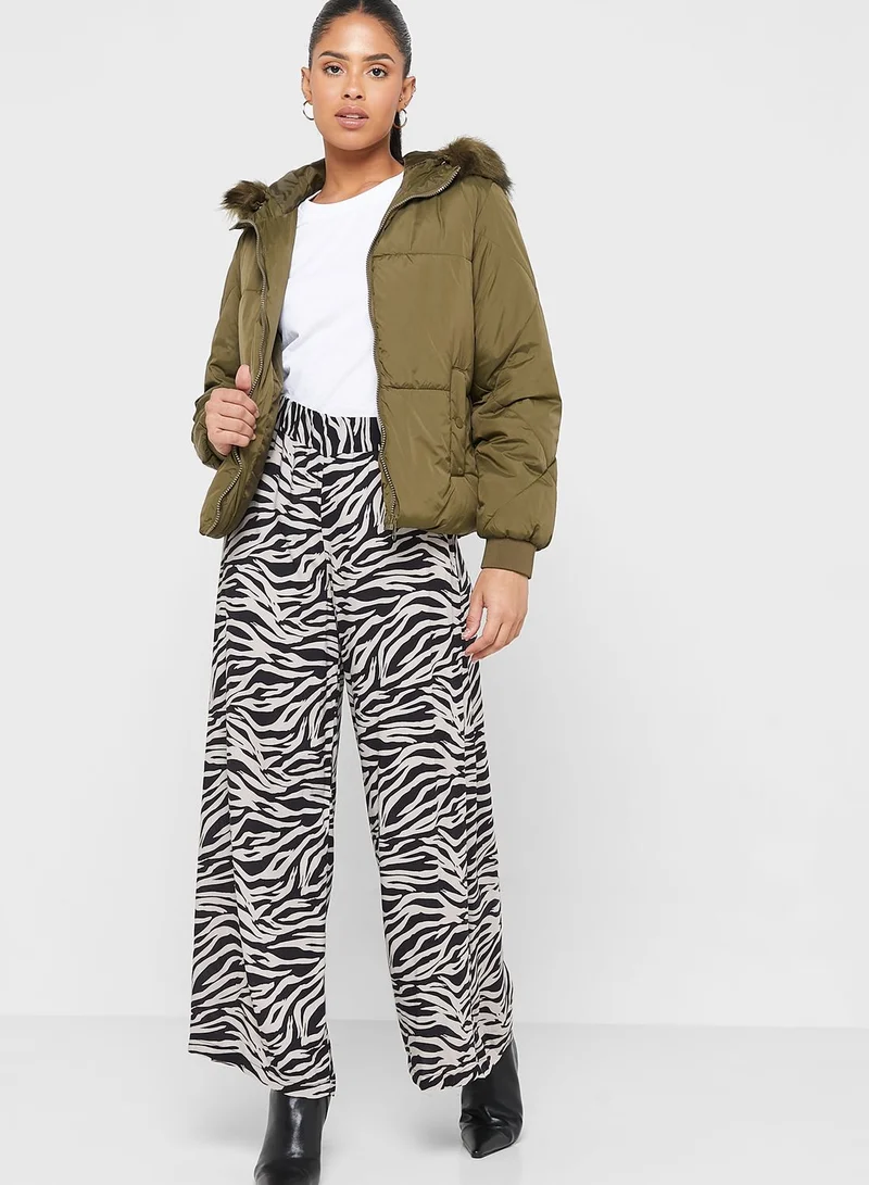 Jacqueline de Yong Pocket Fur Detail Jacket