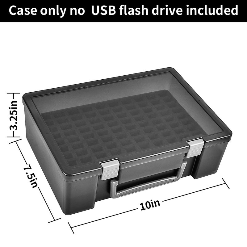 FULLCASE Flash Drive Case USB Memory Stick SD Card Storage Organizer- Holds 104pcs Thumb Drives Electronic Accessories Holder for Sandisk/for Samsung/for Inland/for PNY/for Netac (Gray) - Image 5