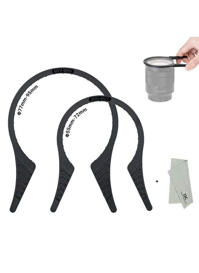 JJC 2 Packs Camera Lens Filter Wrench Kit Cpl Uv Nd Filter Removal Wrench Tool Set Fit 55Mm72Mm 77Mm95Mm Lens Thread For Canon Nikon Sony Fujifilm Olympus Panasonic And Other Camera  - Image 2