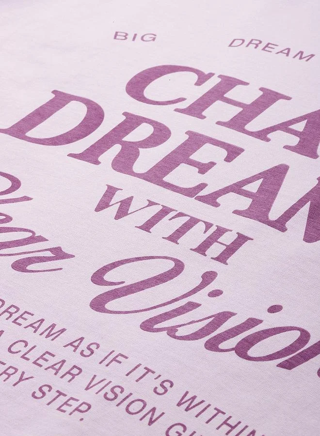 Difference of Opinion Women Boxy Slogan Print T-Shirt