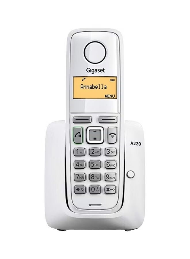 Gigaset Digital Cordless Phone For Home, Office And Hotels A220 White - Image 1