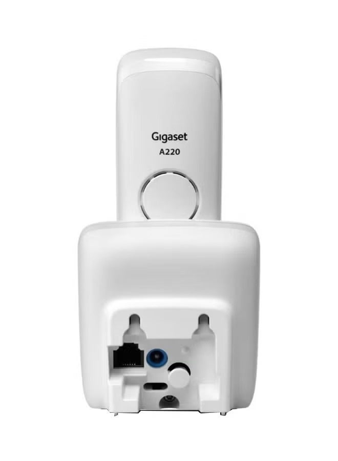 Gigaset Digital Cordless Phone For Home, Office And Hotels A220 White - Image 3