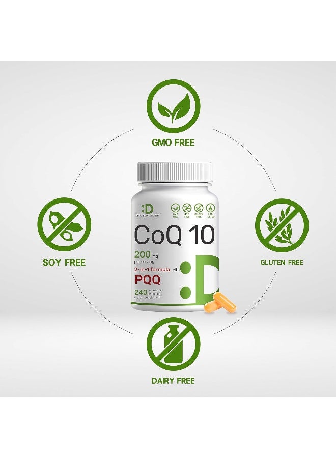 DEAL SUPPLEMENT CoQ10 200mg & PQQ 200mcg, 240 Veggie Capsules - Image 3