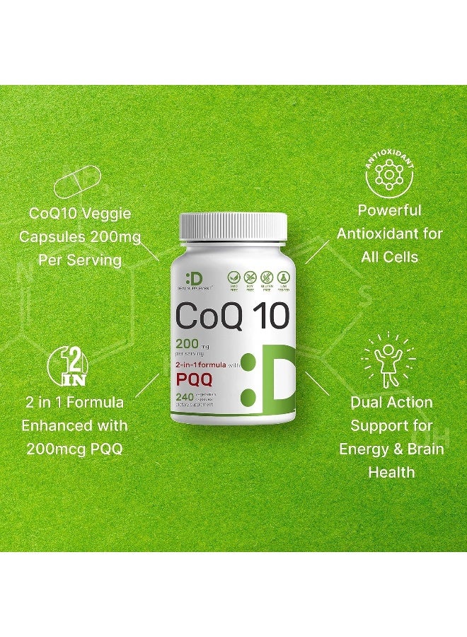 DEAL SUPPLEMENT CoQ10 200mg & PQQ 200mcg, 240 Veggie Capsules - Image 4