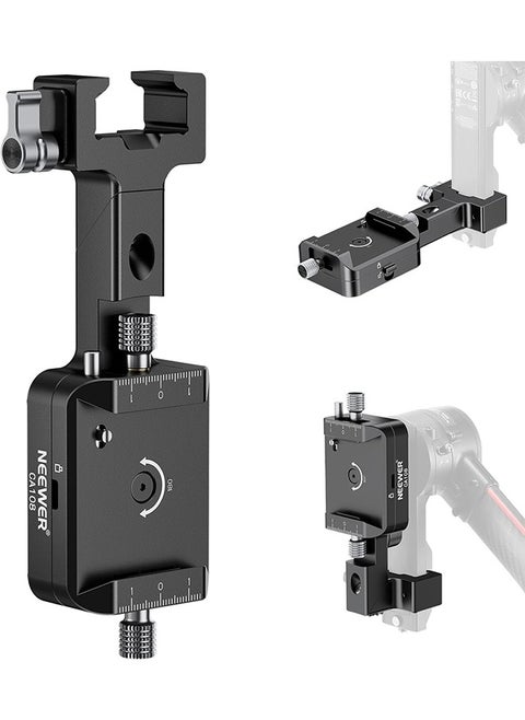 NEEWER RS4 RS3 Vertical Camera Mount Compatible with DJI Ronin RS 4 3 2 Pro Gimbal Stabilizer, 1s Quick Vertical to Horizontal Switch Anti Drop 180° Rotating Base for YouTube TikTok Vlog Video, CA108