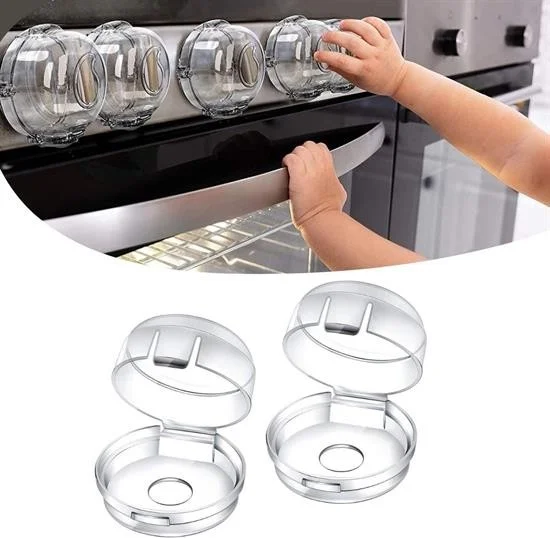 5DM Heat Resistant Plastic Stove Button Protector Button Lock Safety Mechanism