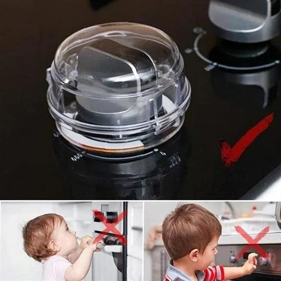 5DM Heat Resistant Plastic Stove Button Protector Button Lock Safety Mechanism