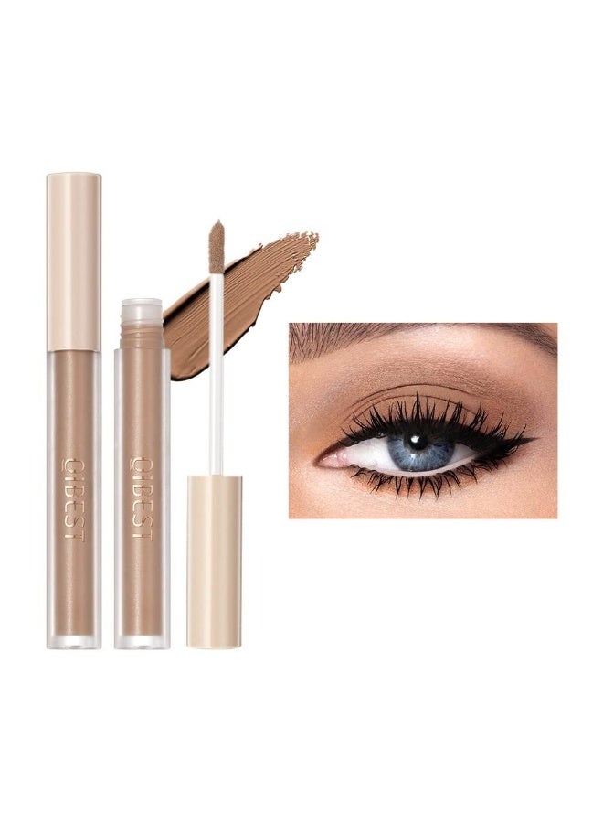 QiBest Matte Eyeshadow liquid Long Lasting High-pigmented Eye shadow Gel Eye Makeup (Matte Brown) - Image 1