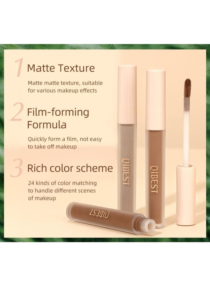 QiBest Matte Eyeshadow liquid Long Lasting High-pigmented Eye shadow Gel Eye Makeup (Matte Brown) - Image 2