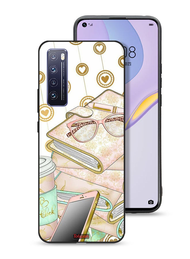 Tolwak Huawei nova 7 5G Protective Case Cover Glasses On Books  - Image 1