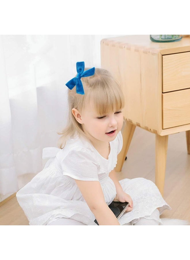 inSowni inSowni 15 Pack Velvet Bow Alligator Hair Clips Barrettes Accessories for Baby Girls Toddlers Teens Kids  - Image 3