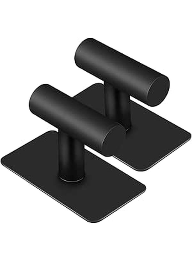خطافات لاصقة ثقيلة من الفولاذ المقاوم للصدأ عبوة من 2 قطعة مقاومة للماء مثبتة على الحائط دون تلف للحمام والمطبخ - Image 1