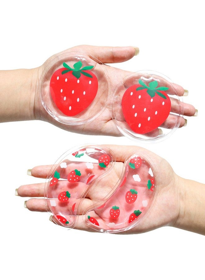 CONBELLA مجموعة 4 قطع من حزم الثلج الجل للعيون قابلة لإعادة الاستخدام ضغط بارد وساخن للعيون حزمة ثلج للعيون وسادات تبريد للعيون للإجهاد والتورم والاحمرار والهالات السوداء والعيون المنتفخة والتعافي بعد الجراحة. - Image 1