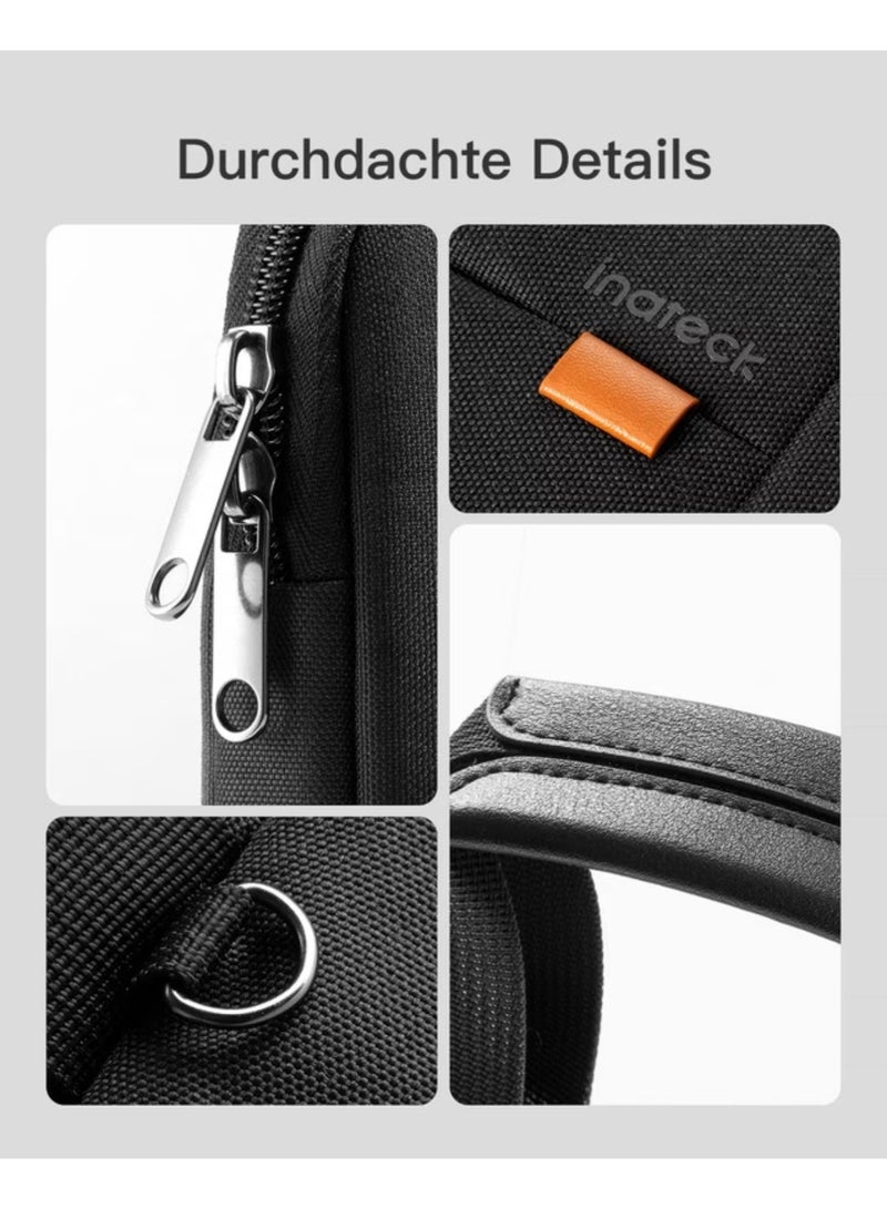 Inateck Laptop Sleeve Bag for 15–15.6 Inch Laptops | Slim Protective Carry Case with Handle | Water-Resistant Shock-Absorbing Notebook Sleeve | Zipper Closure | LB02014 - Black - Image 5