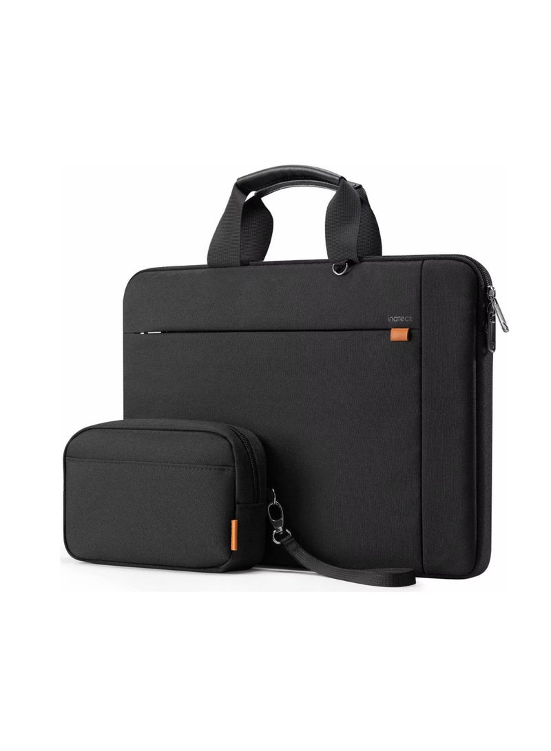 Inateck Laptop Sleeve Bag for 15–15.6 Inch Laptops | Slim Protective Carry Case with Handle | Water-Resistant Shock-Absorbing Notebook Sleeve | Zipper Closure | LB02014 - Black - Image 1