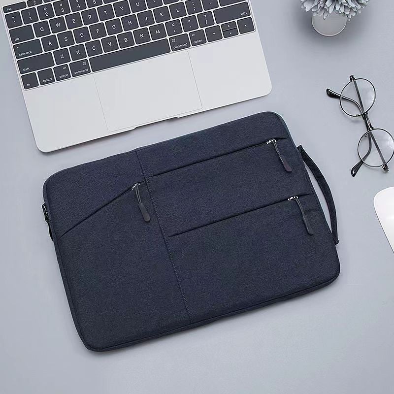 Multi-zip computer bag inner bag apple Huawei Xiaomi Lenovo tablet protective sleeve portable inner bag computer bag black 13.3 inches - Image 2