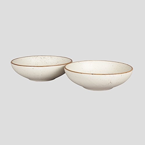 miah decor Ceramic Serving Bowl | Speckled Ivory Rustic Stoneware Style Bowl for Rice, Curry, Gravy & Salad | Deep Multipurpose Serving Dish for Parties & Family Meals (Style 5) - Image 3