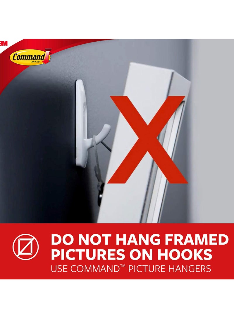 كوماند خطاف مزدوج كبير من النيكل الساتان للحمام يحمل 1.8 كجم لكل خطاف، لون فضي، شرائط مقاومة للماء، تنظيم الديكور، لا توجد أدوات، يحمل بقوة، خالي من التلف، 1 خطاف، 2 شريط - Image 5